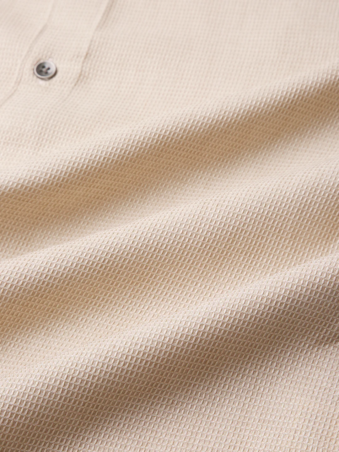 Sand Beige Micro Texture Shirt - Image 7