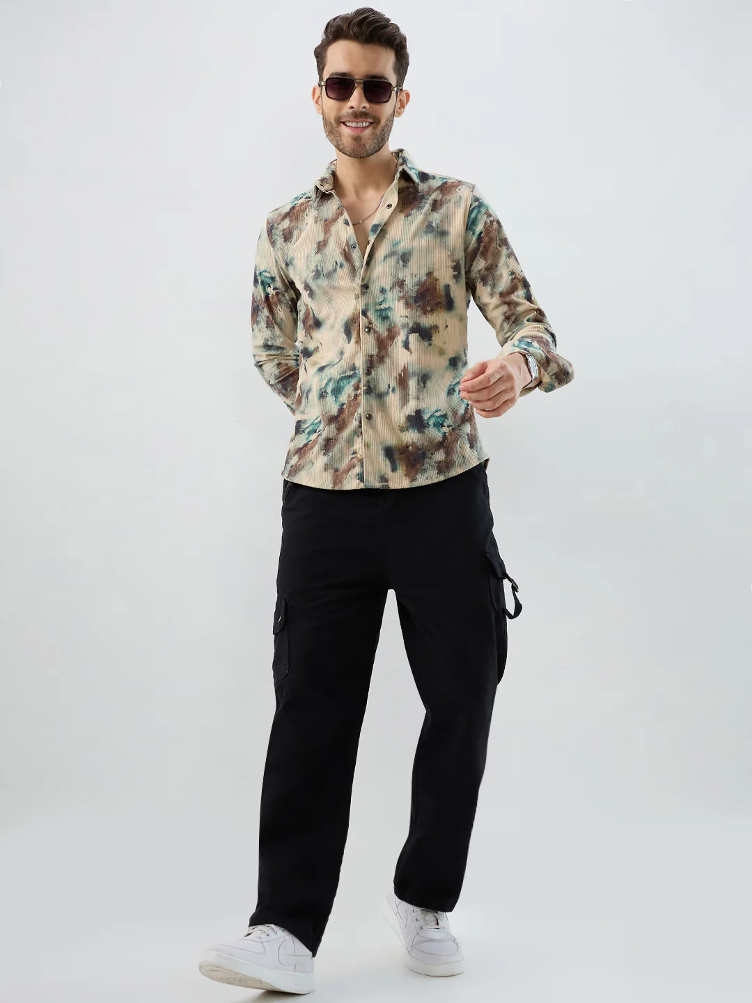 Sand Moss Multi-Tone Corduroy Shirt - Image 7