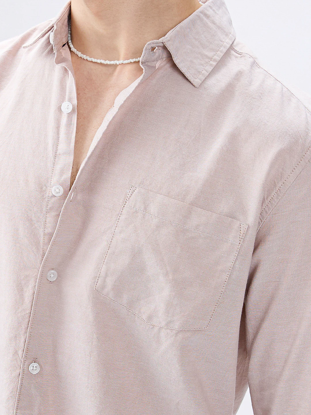 Sandstone Beige Oxford Shirt - Image 3