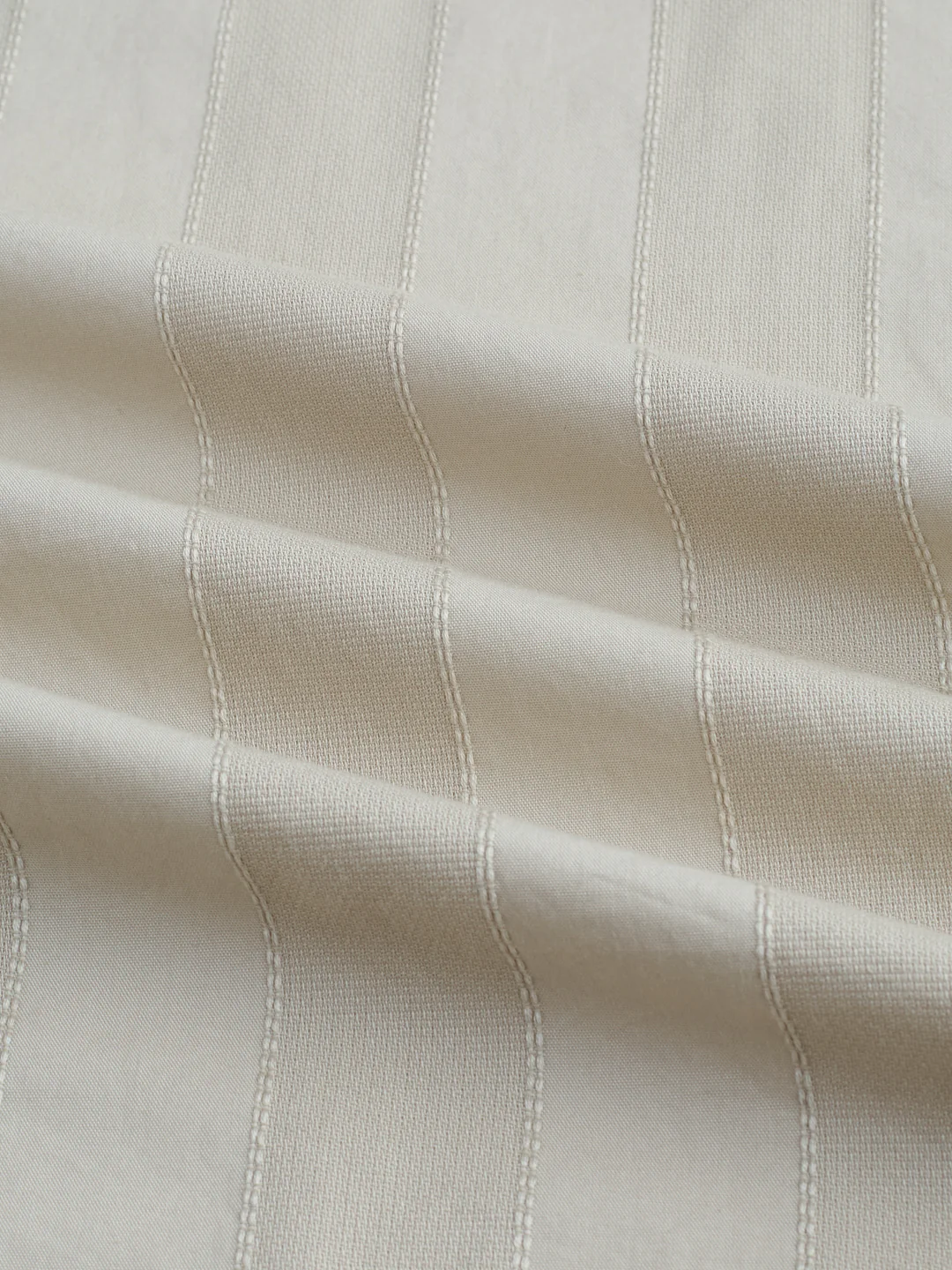 Sandstone Khaki Panel Textured Stand Collar Oversized Shirt - Image 3