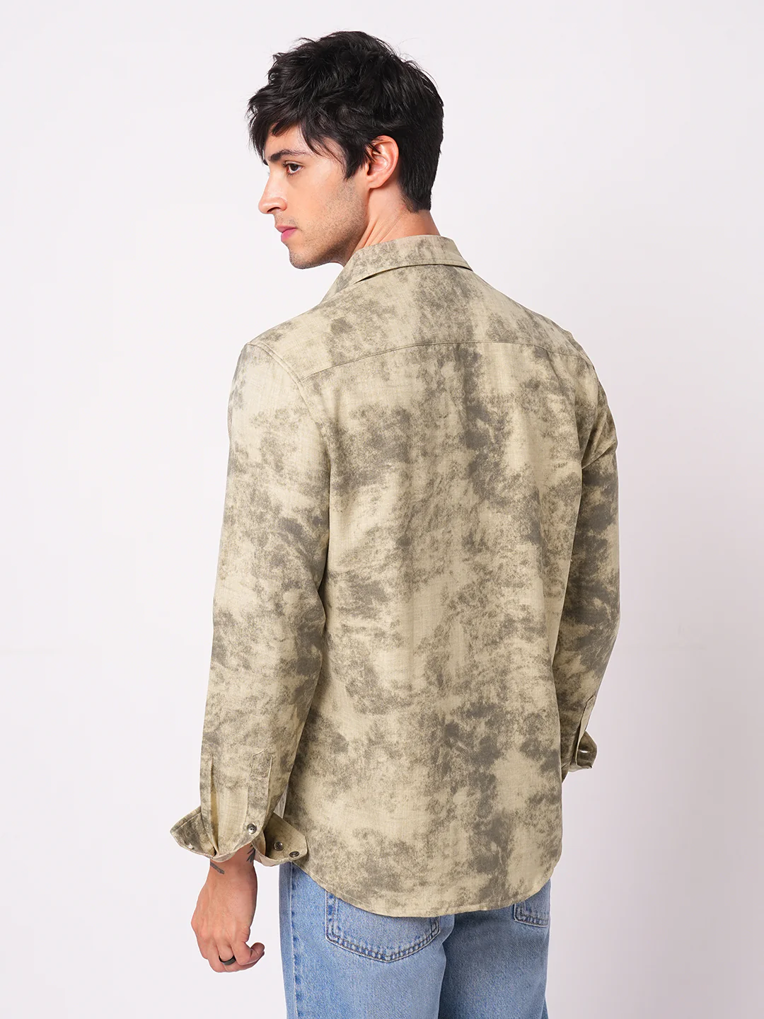 Sandstorm Beige Printed Shirt - Image 7