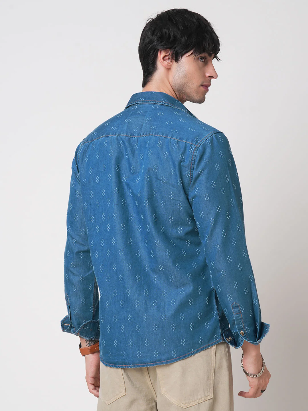 Schmick Denim Laser Cut Shirt - Image 7