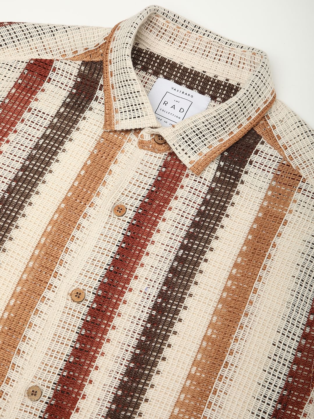 Schmick Interweave Multicolour Crochet Shirt - Image 3