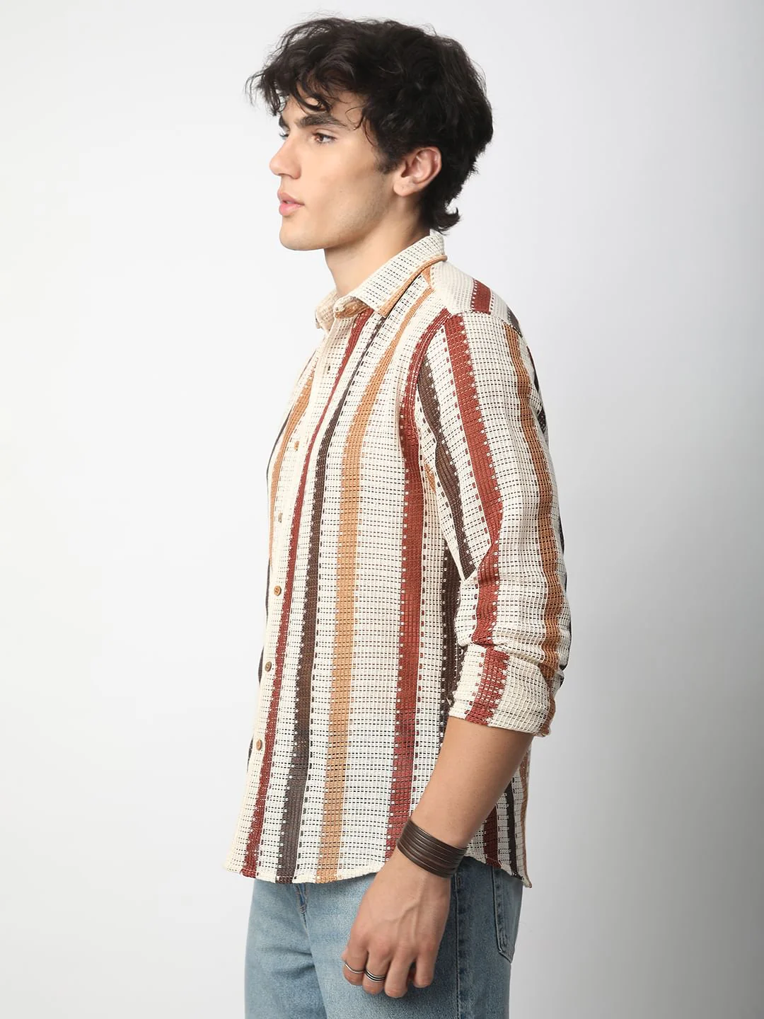 Schmick Interweave Multicolour Crochet Shirt - Image 6