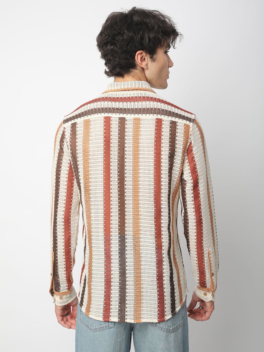 Schmick Interweave Multicolour Crochet Shirt - Image 7