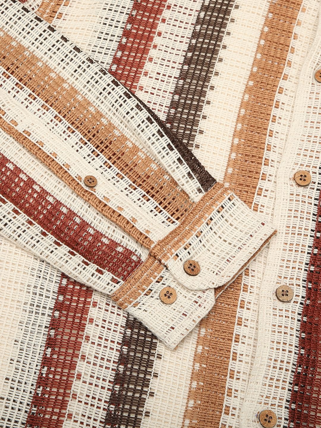 Schmick Interweave Multicolour Crochet Shirt - Image 9