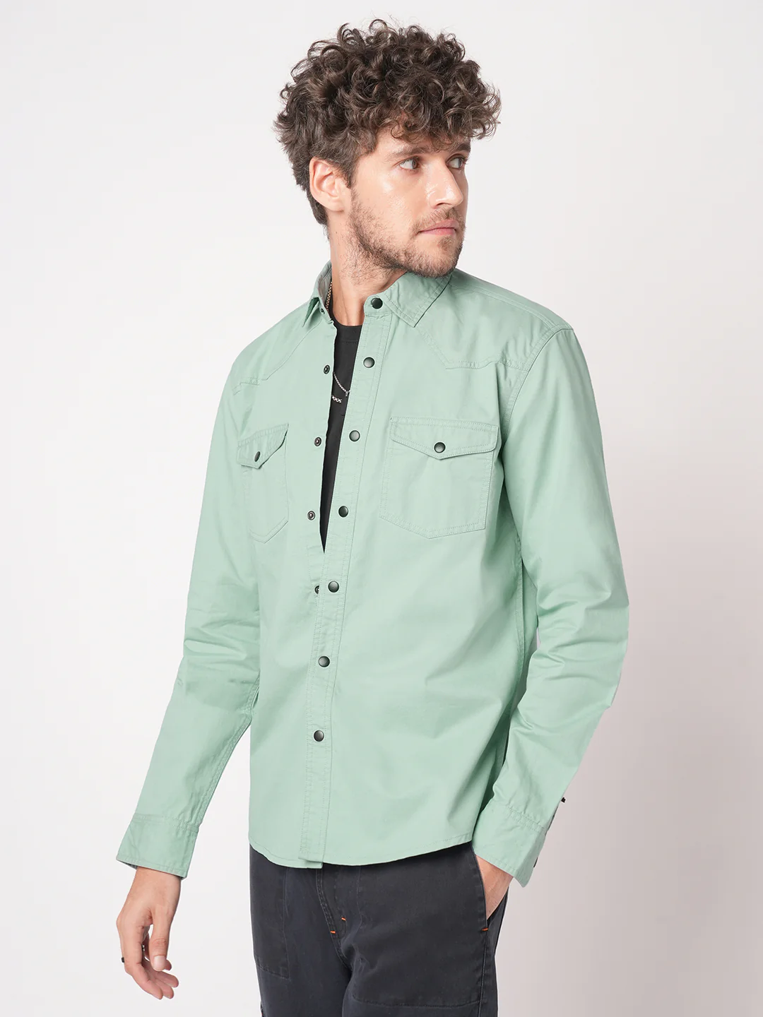 Sea Breeze Hue Double Pocket Overshirt - Image 5