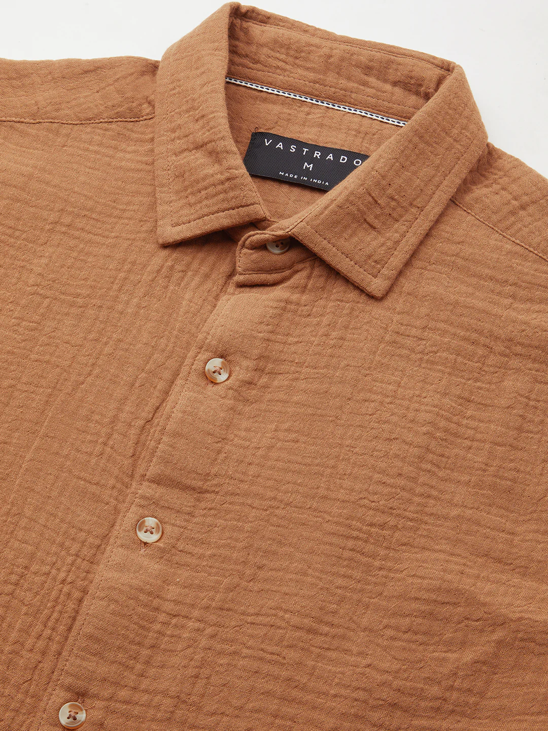 Sepia Brown Double Cloth Shirt - Image 3