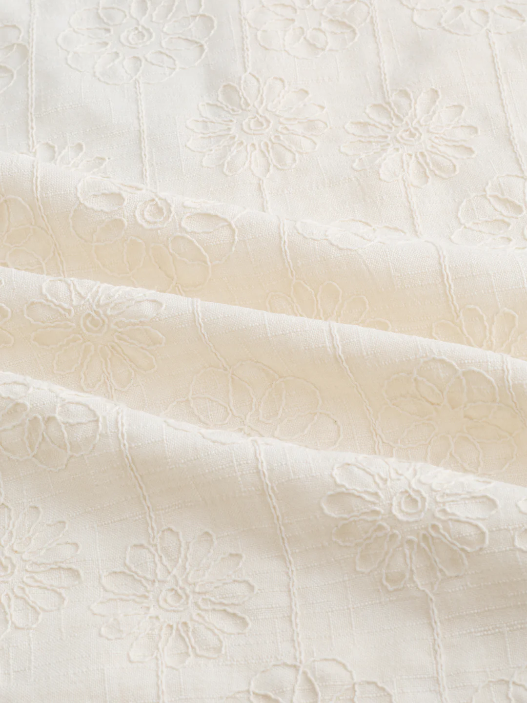 Serene Whispering Bloom Beige Embroidered Shirt - Image 3