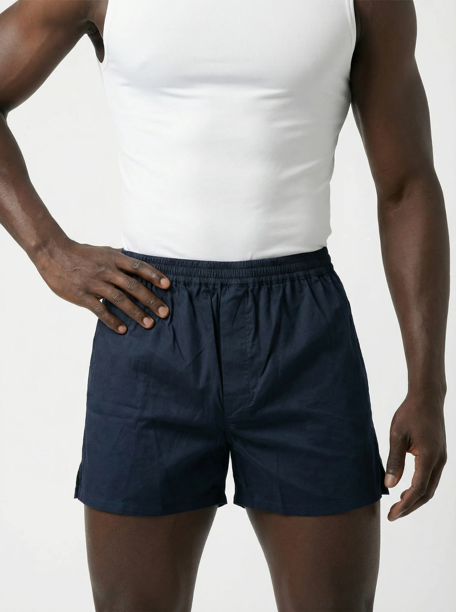 Shamrock Green Checks & Solid Navy Boxers - Image 3