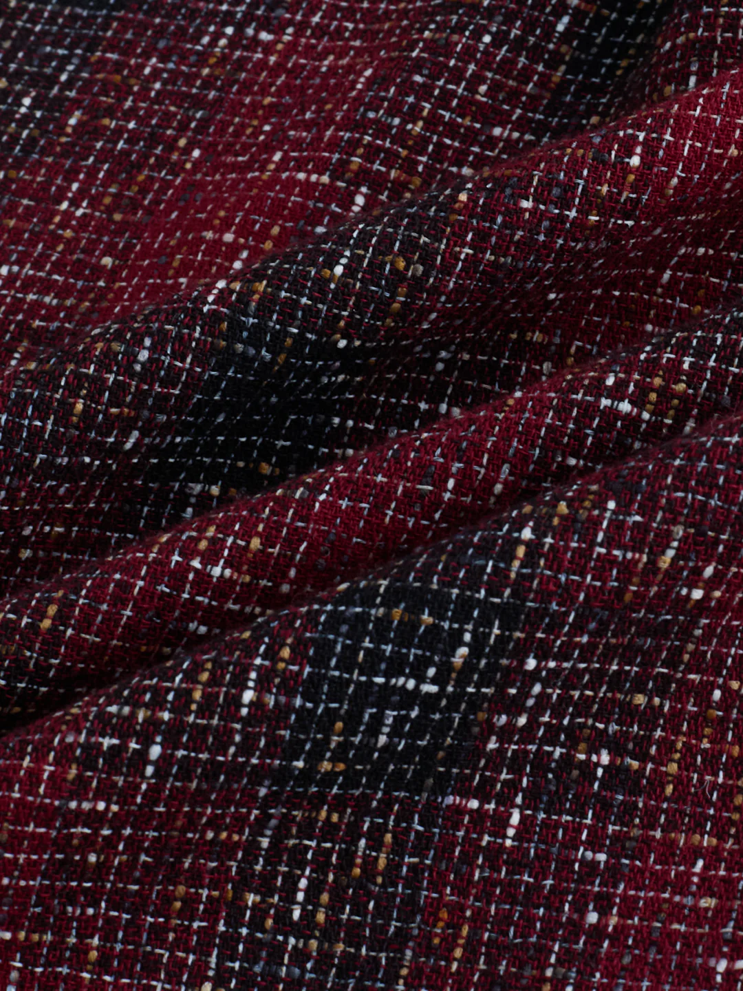 Silsila Shaam Glossy Maroon Textured Oversized Crop Shirt - Image 3