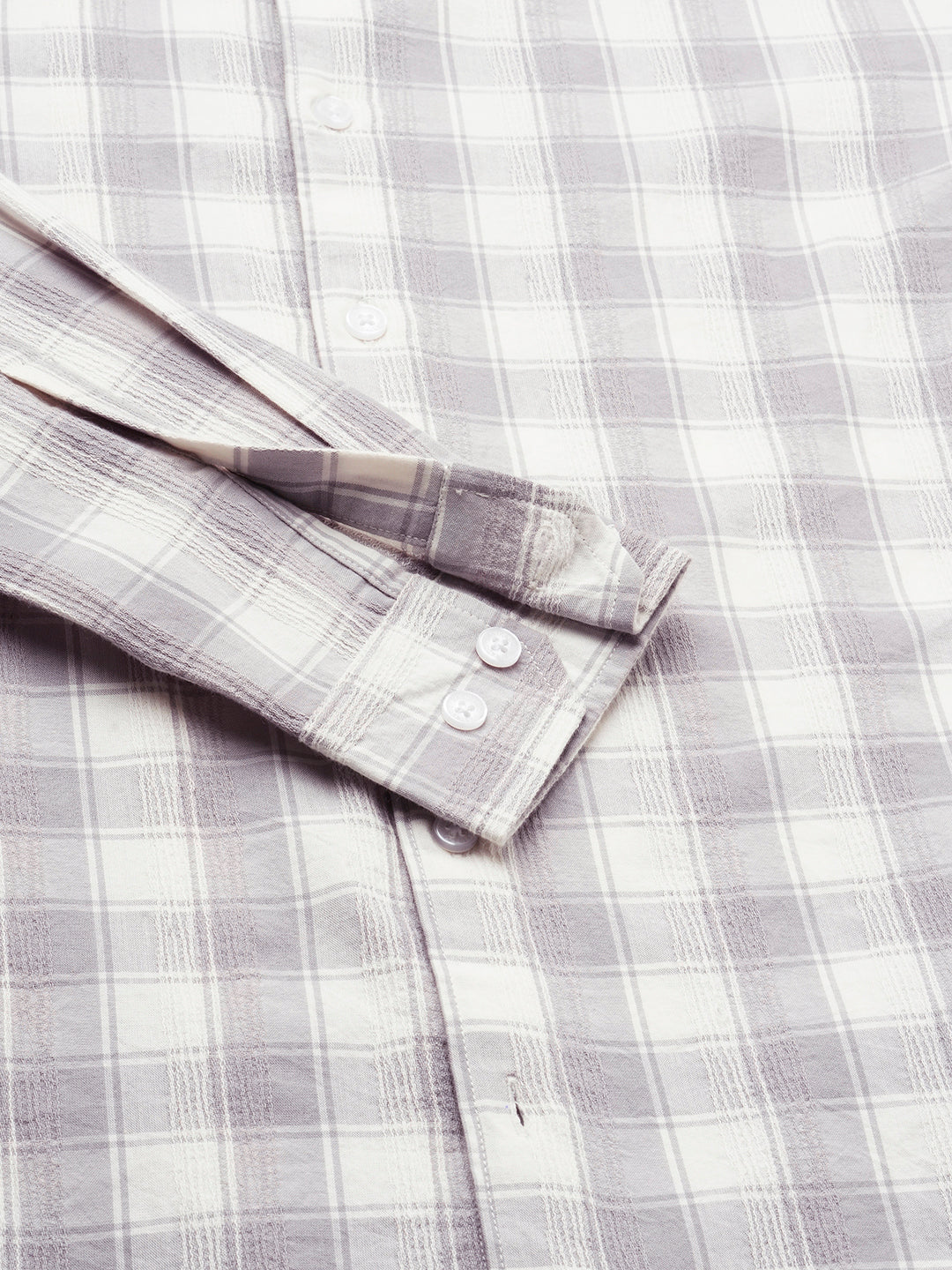 Silver Mist Premium Dobby Checks Shirt - Image 8