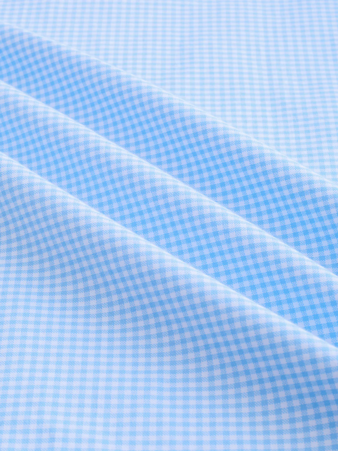 Sky Blue & White Tiny Checkered Oxford Shirt - Image 3