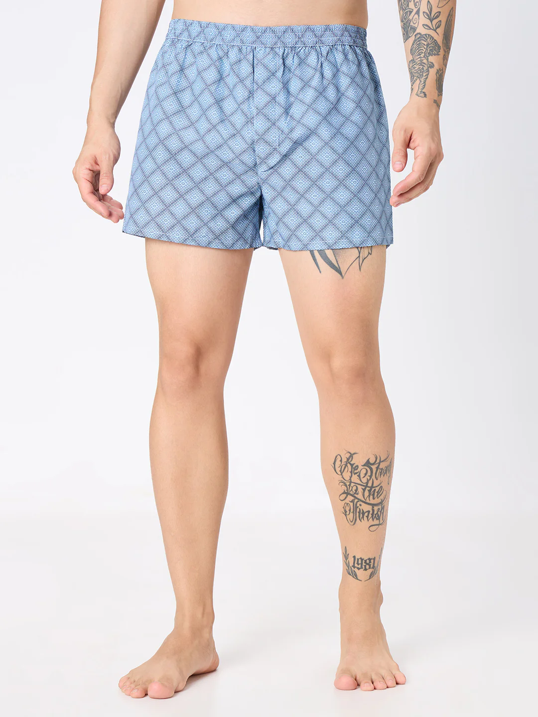 Sky Loop Micro Print & Laurel Green Jacquard Boxers - Image 2
