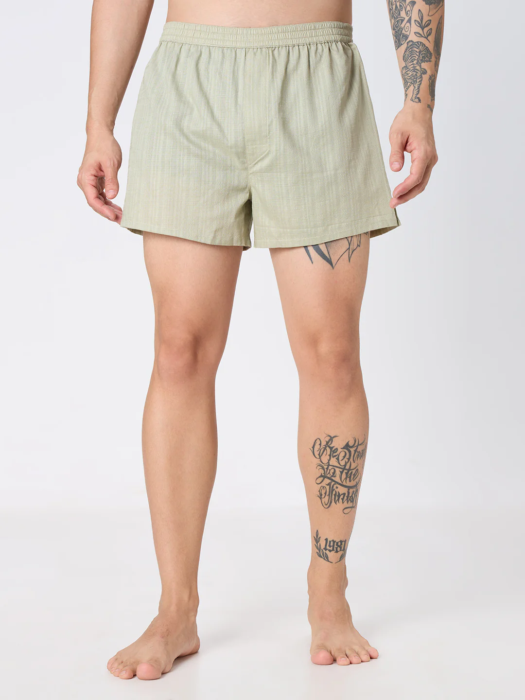 Sky Loop Micro Print & Laurel Green Jacquard Boxers - Image 3