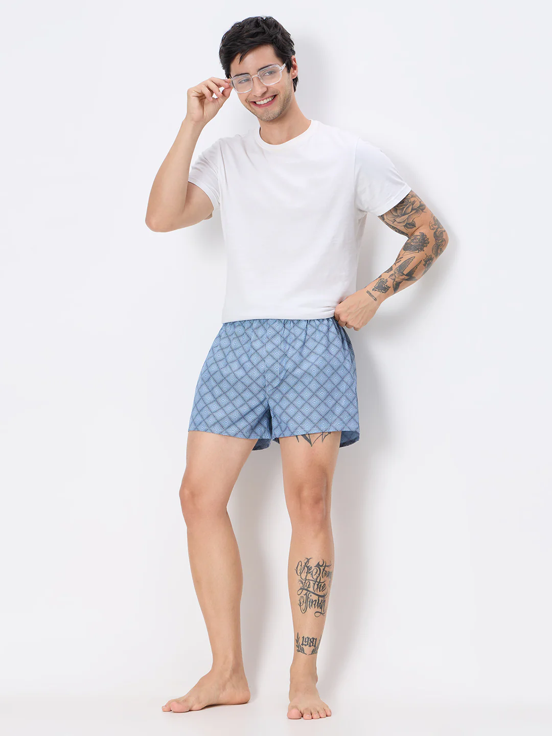Sky Loop Micro Print & Laurel Green Jacquard Boxers - Image 8