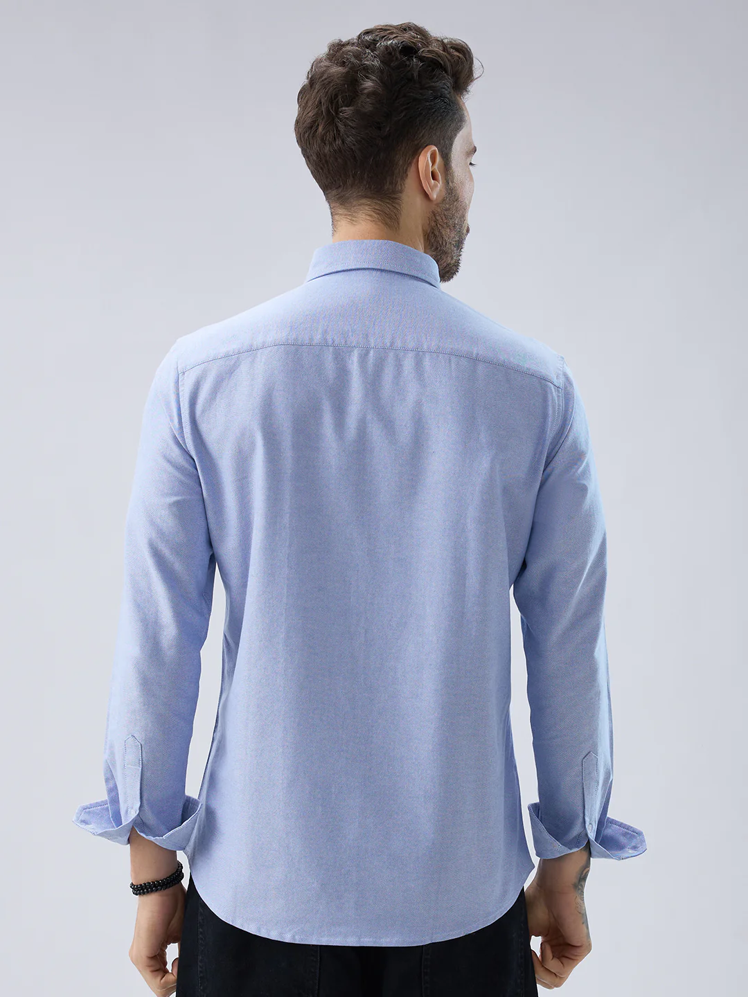 Sky Mist Oxford Weave Button-Down Shirt - Image 7