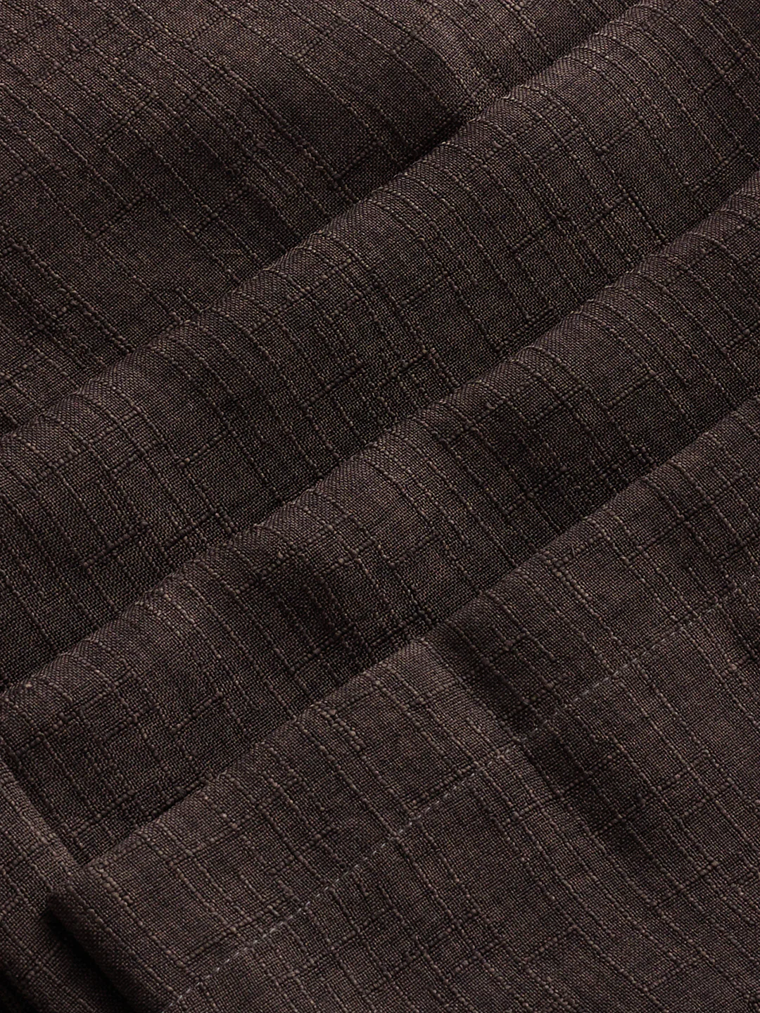 Slate Grey Slub Textured Wide-Leg Trousers - Image 8