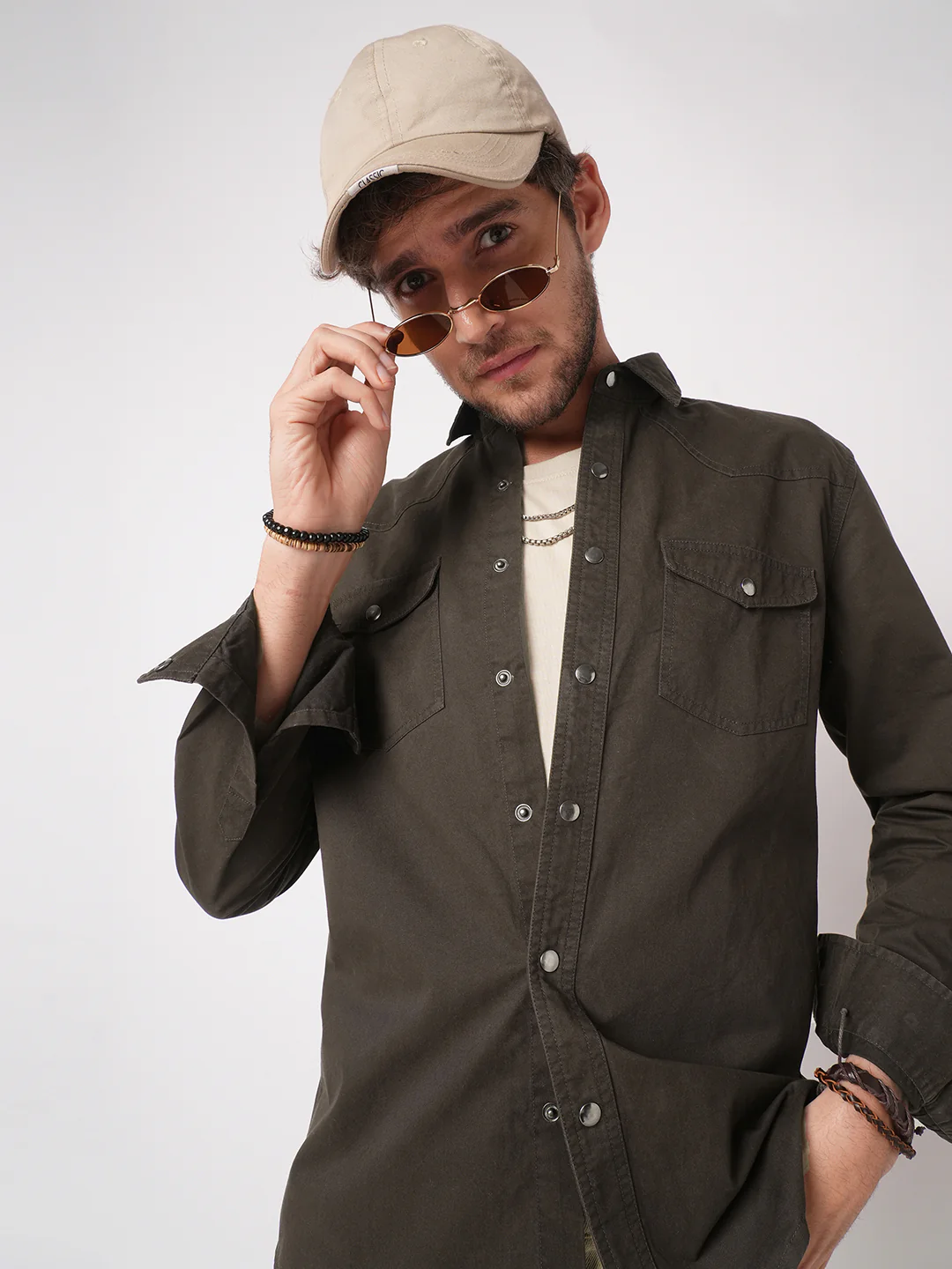Smoked Cocoa Double Pocket Overshirt - Image 2