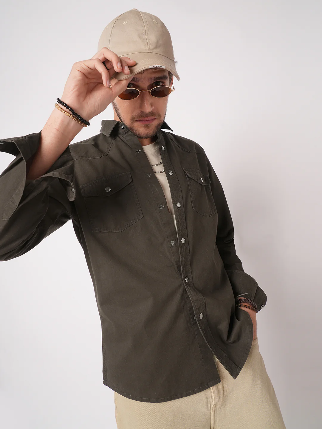 Smoked Cocoa Double Pocket Overshirt - Image 4