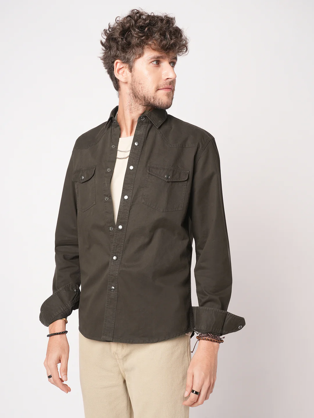 Smoked Cocoa Double Pocket Overshirt - Image 6