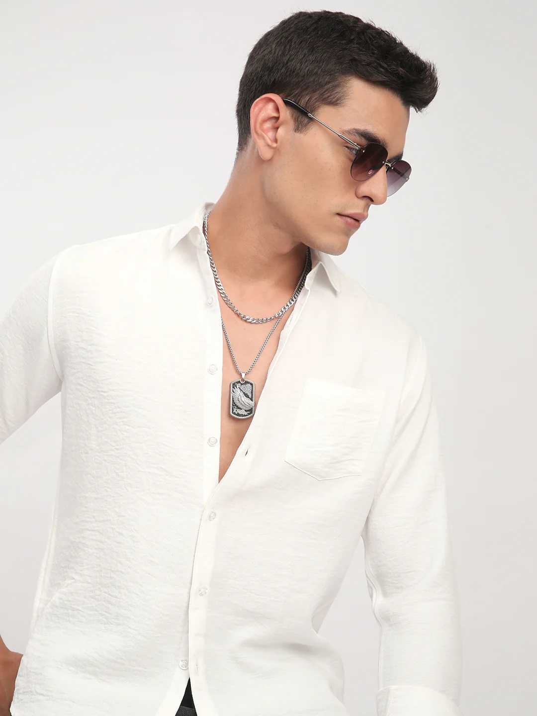 Snow White Crinkled Shirt - Image 2