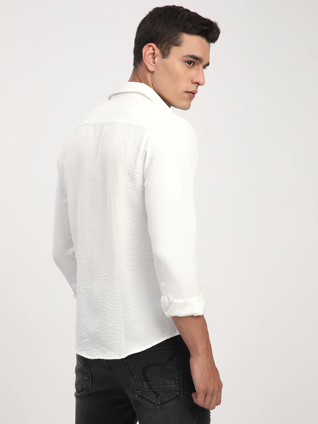 Snow White Crinkled Shirt - Image 7