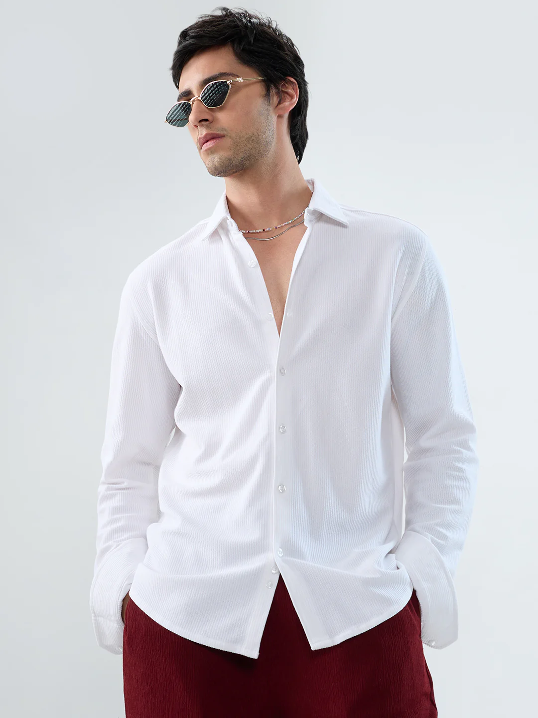 Snow White Everyday Textured Shirt