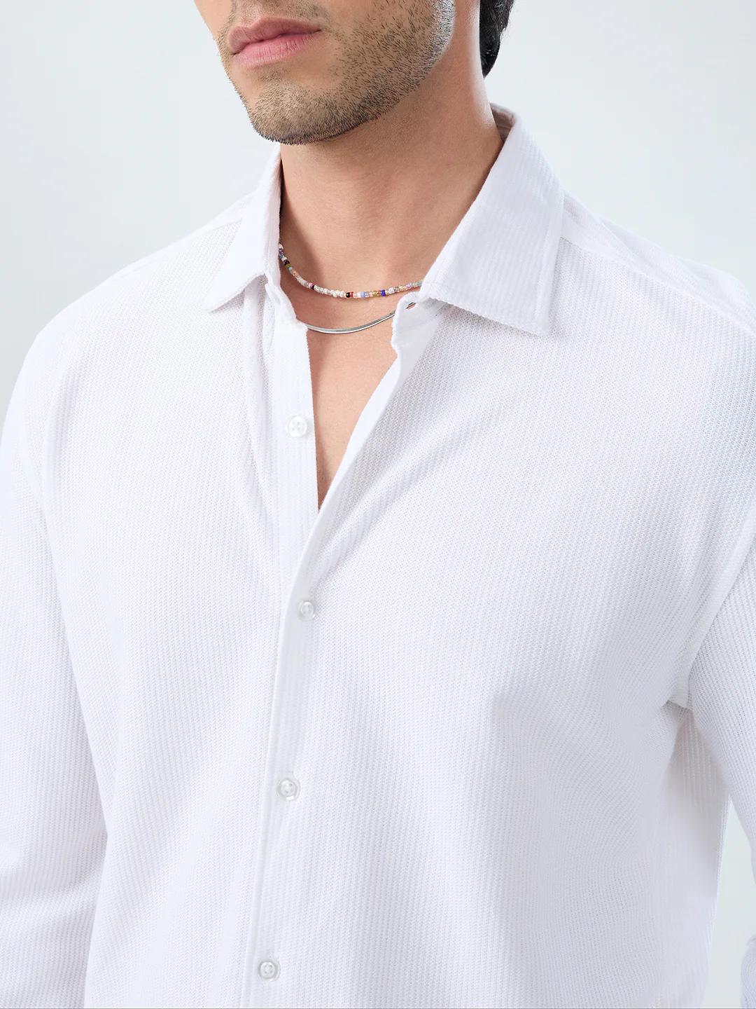 Snow White Everyday Textured Shirt - Image 3