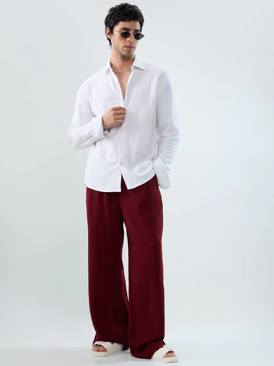 Snow White Everyday Textured Shirt - Image 7
