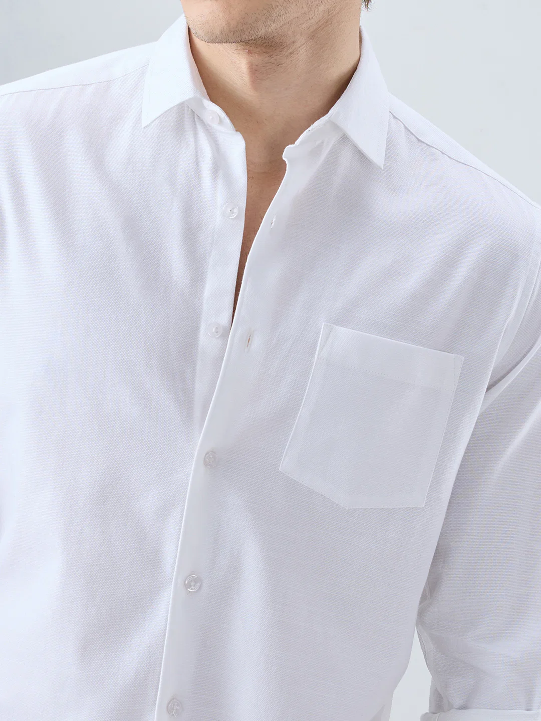 Snow White Fineweave Everyday Shirt - Image 3