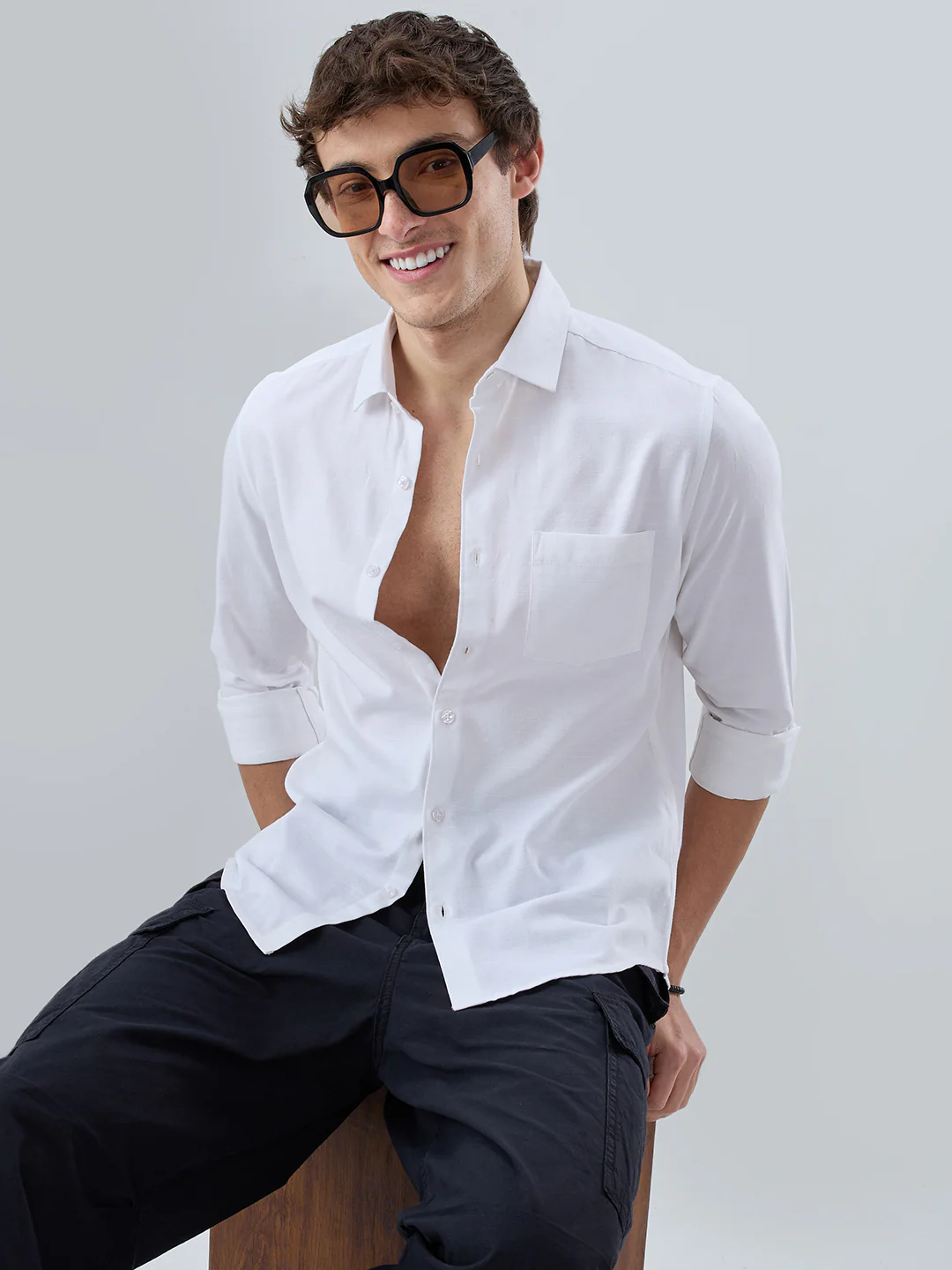 Snow White Fineweave Everyday Shirt - Image 4
