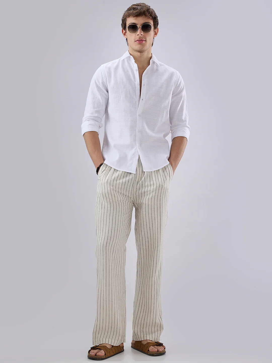 Snow White Textured Weave Shirt - Image 8