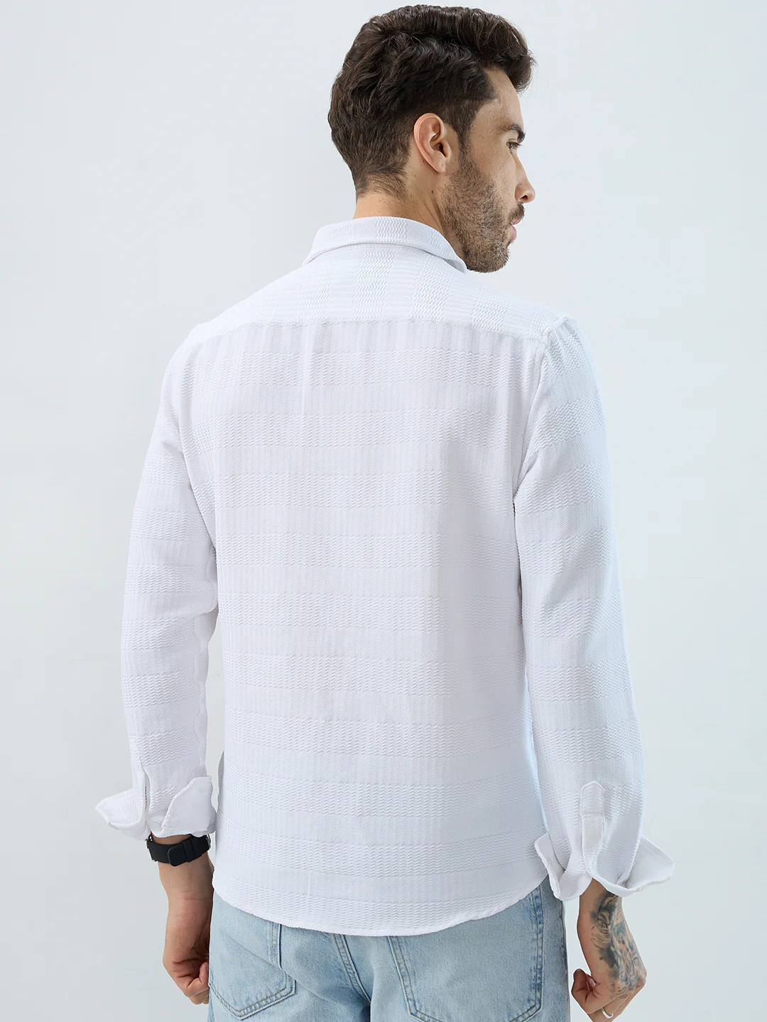Snowfall Cascade Wavy Textured Shirt - Image 6