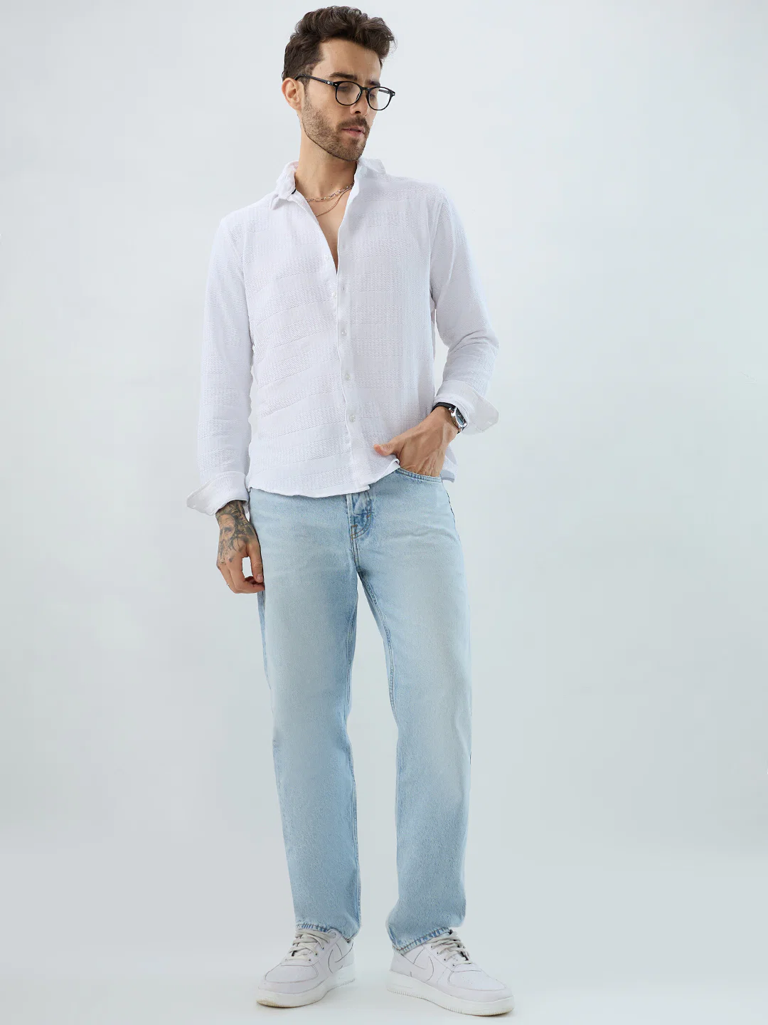 Snowfall Cascade Wavy Textured Shirt - Image 7
