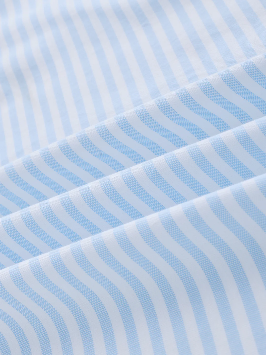 Soft Blue Oxford Vertical Striped Button-Down Collar Shirt - Image 3