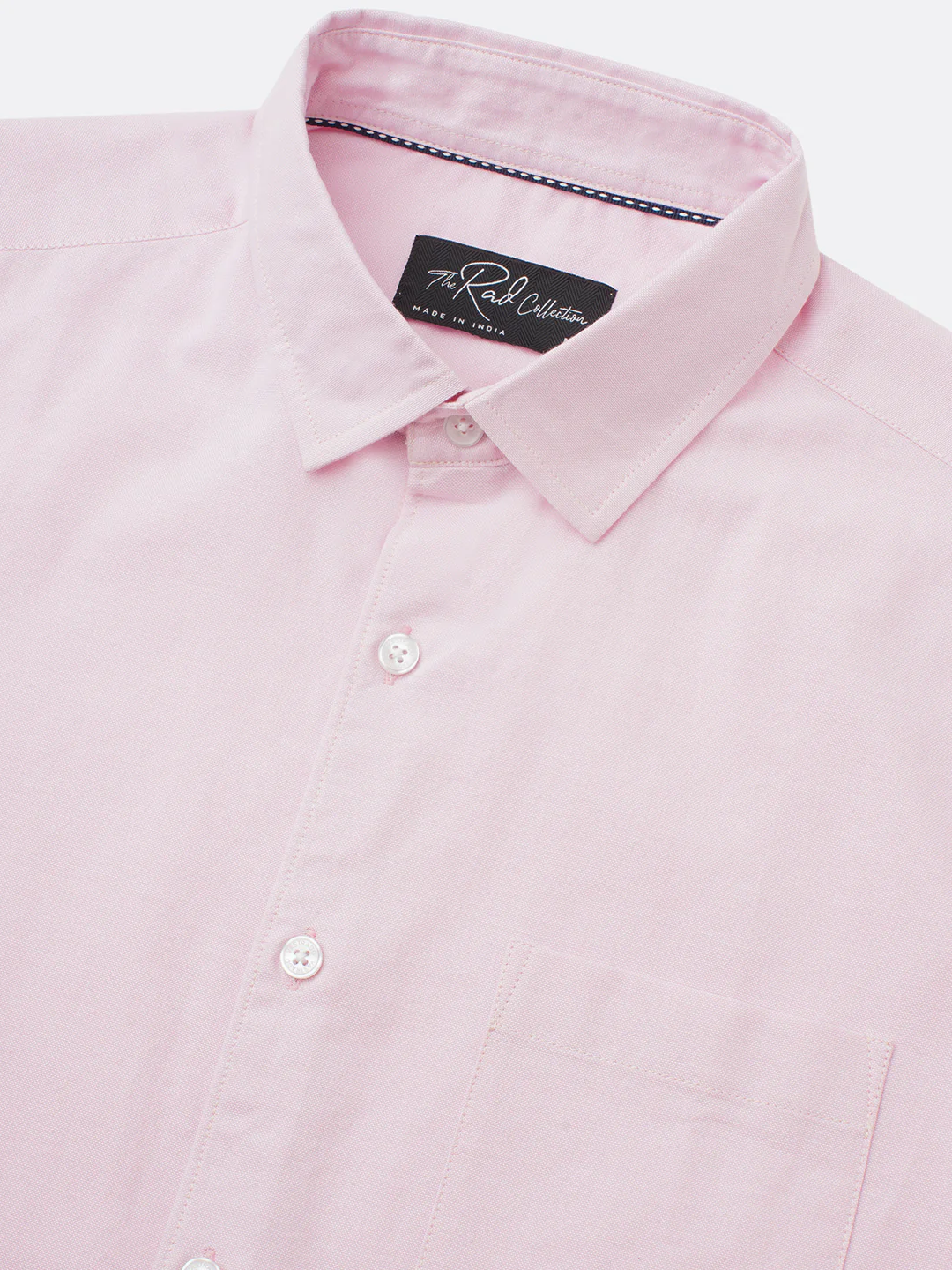 Soft Blush Pink Oxford Shirt - Image 3
