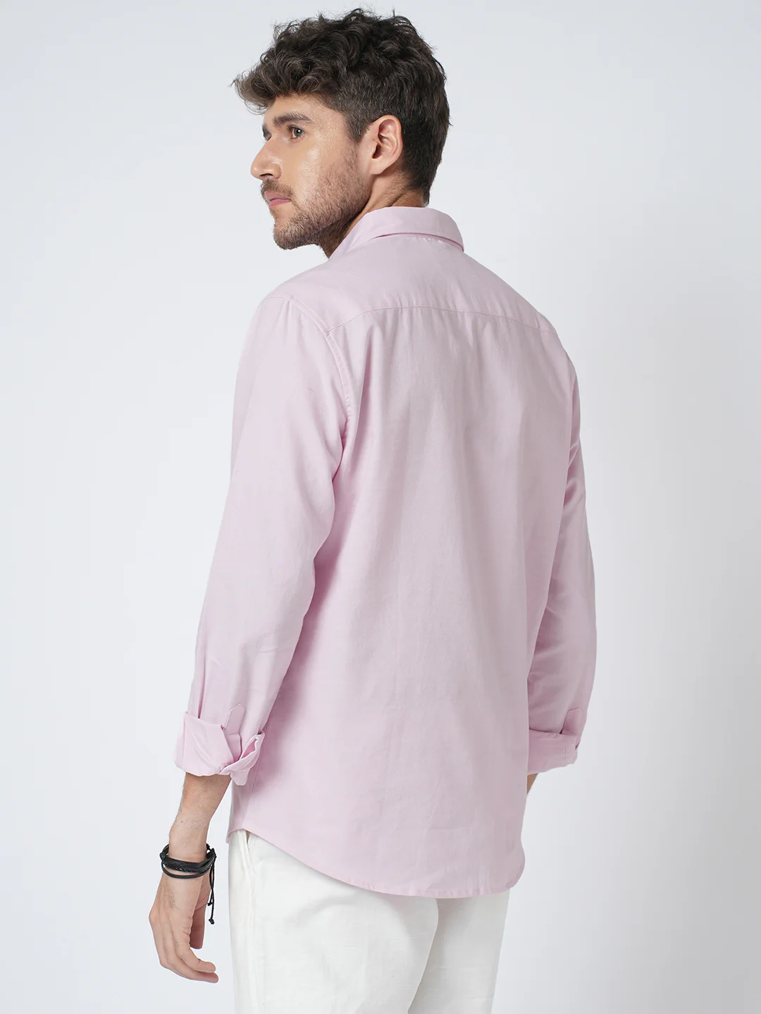 Soft Blush Pink Oxford Shirt - Image 7