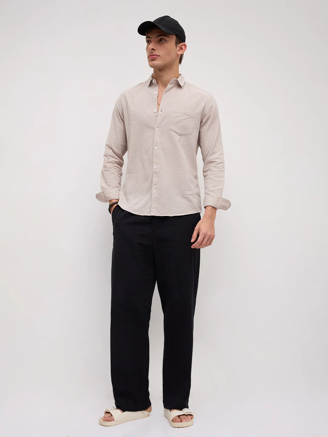 Soft Dune Seersucker Summer Essential Shirt - Image 8