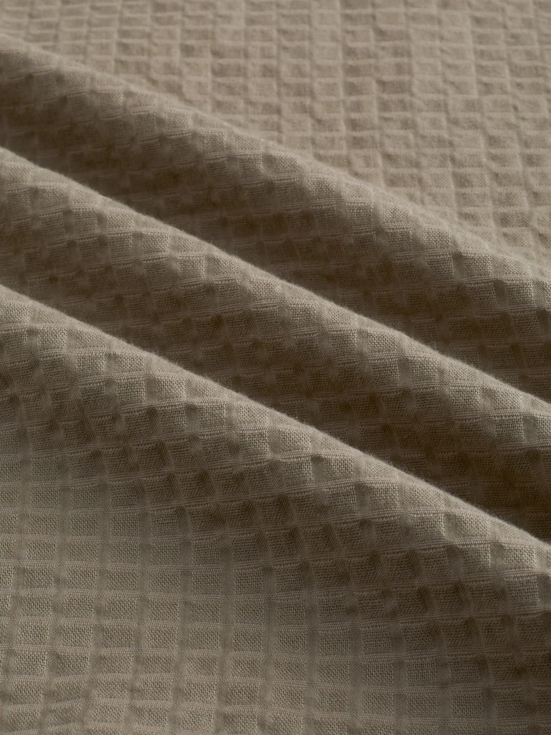 Soft Olive Box Textured Weave Double Cloth Shirt - Image 3