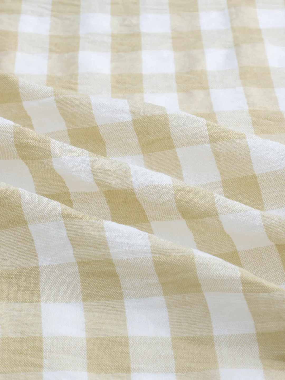 Soft Olive Gingham Checks Crinkled Boxy Fit Crop Shirt - Image 3