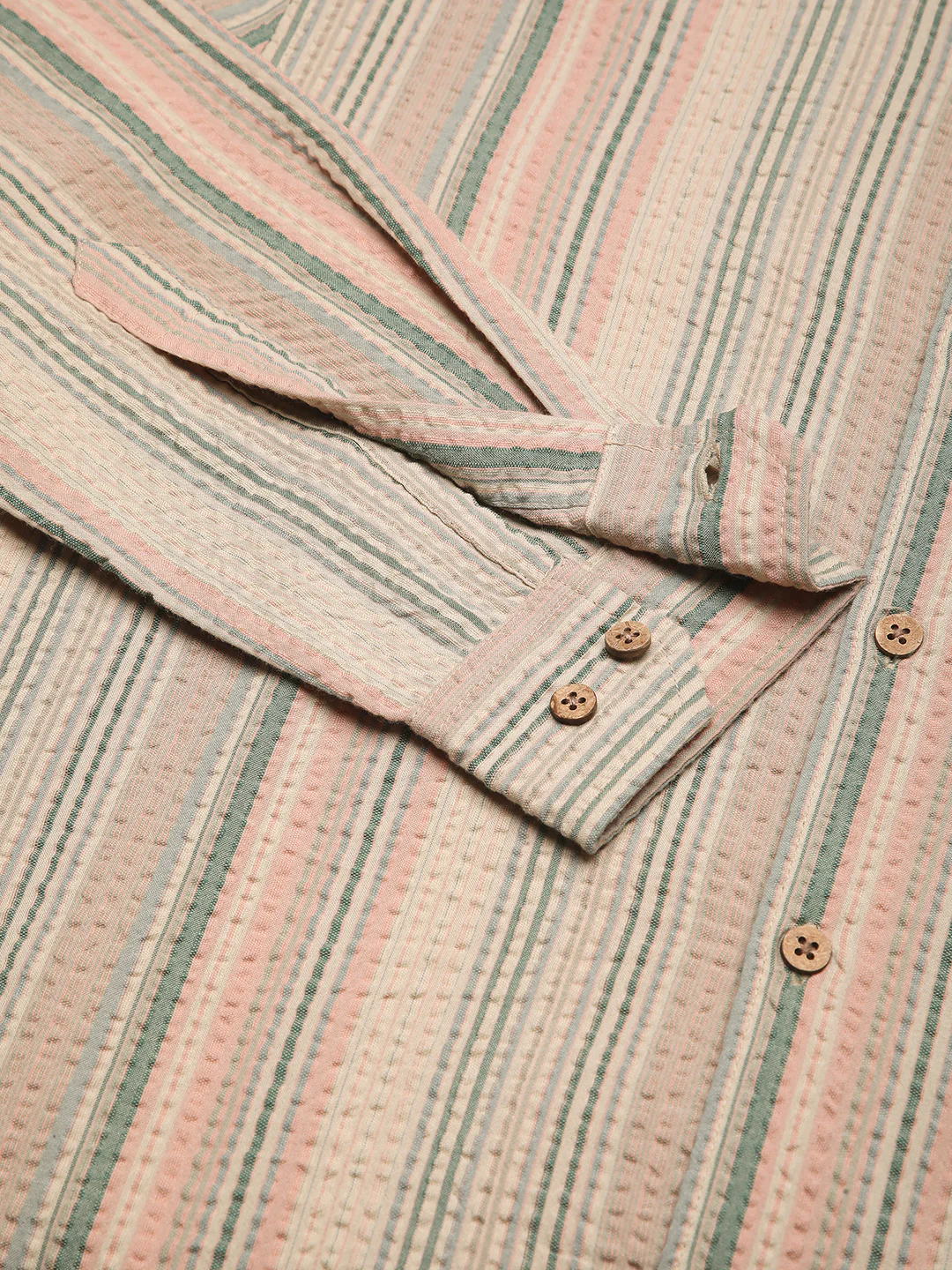 Soft Sorbet Multicolour Striped Seersucker Shirt - Image 3