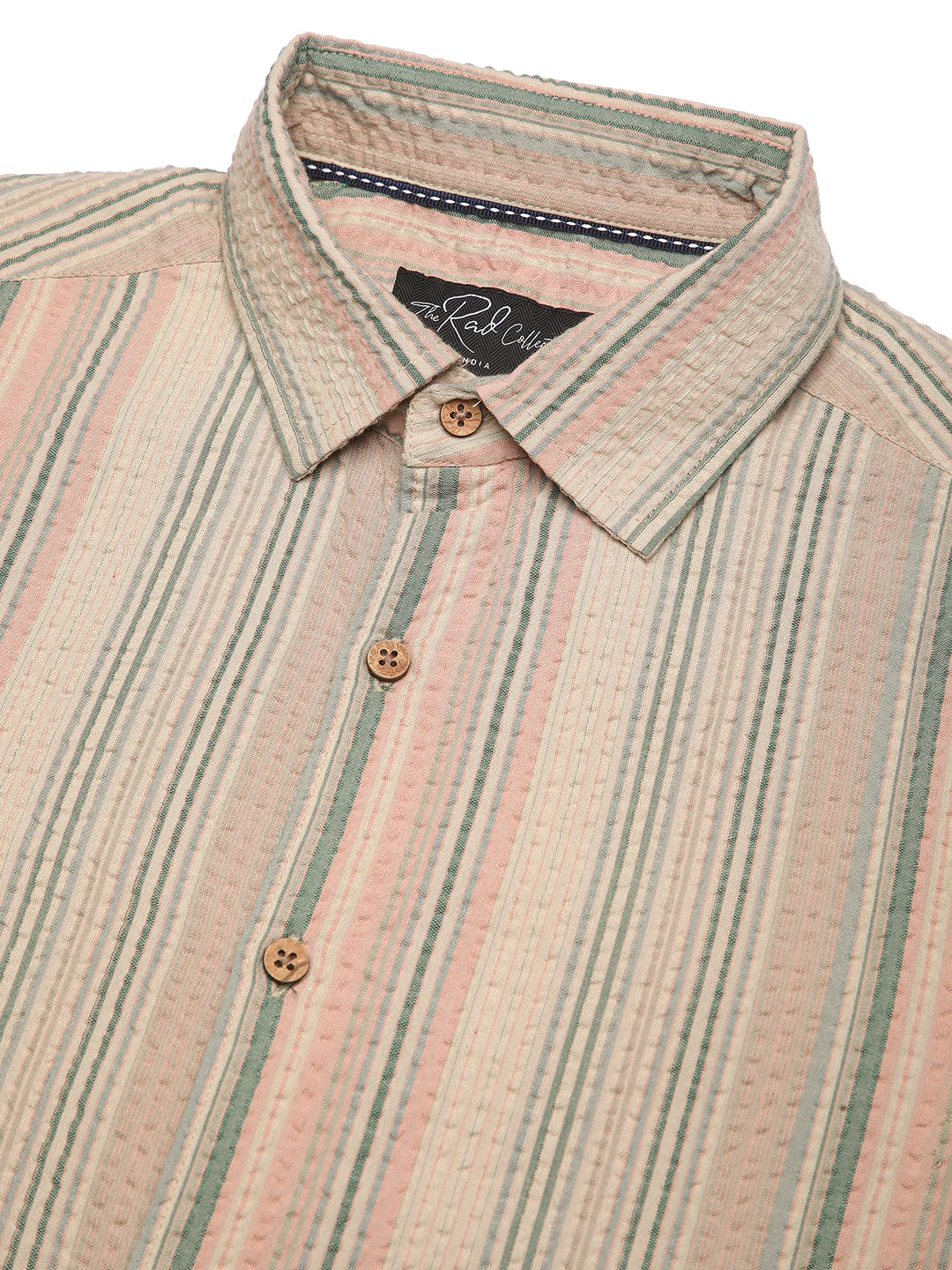 Soft Sorbet Multicolour Striped Seersucker Shirt - Image 8