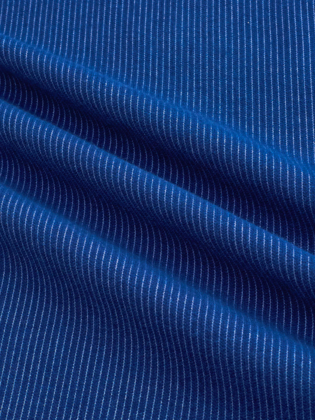 Soigné Navy Pinstripe Denim Shirt - Image 8