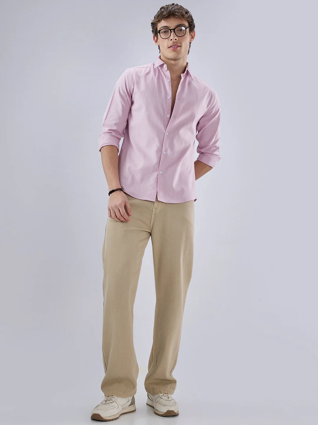 Carnation Pink Textured Everyday Shirt - Image 7