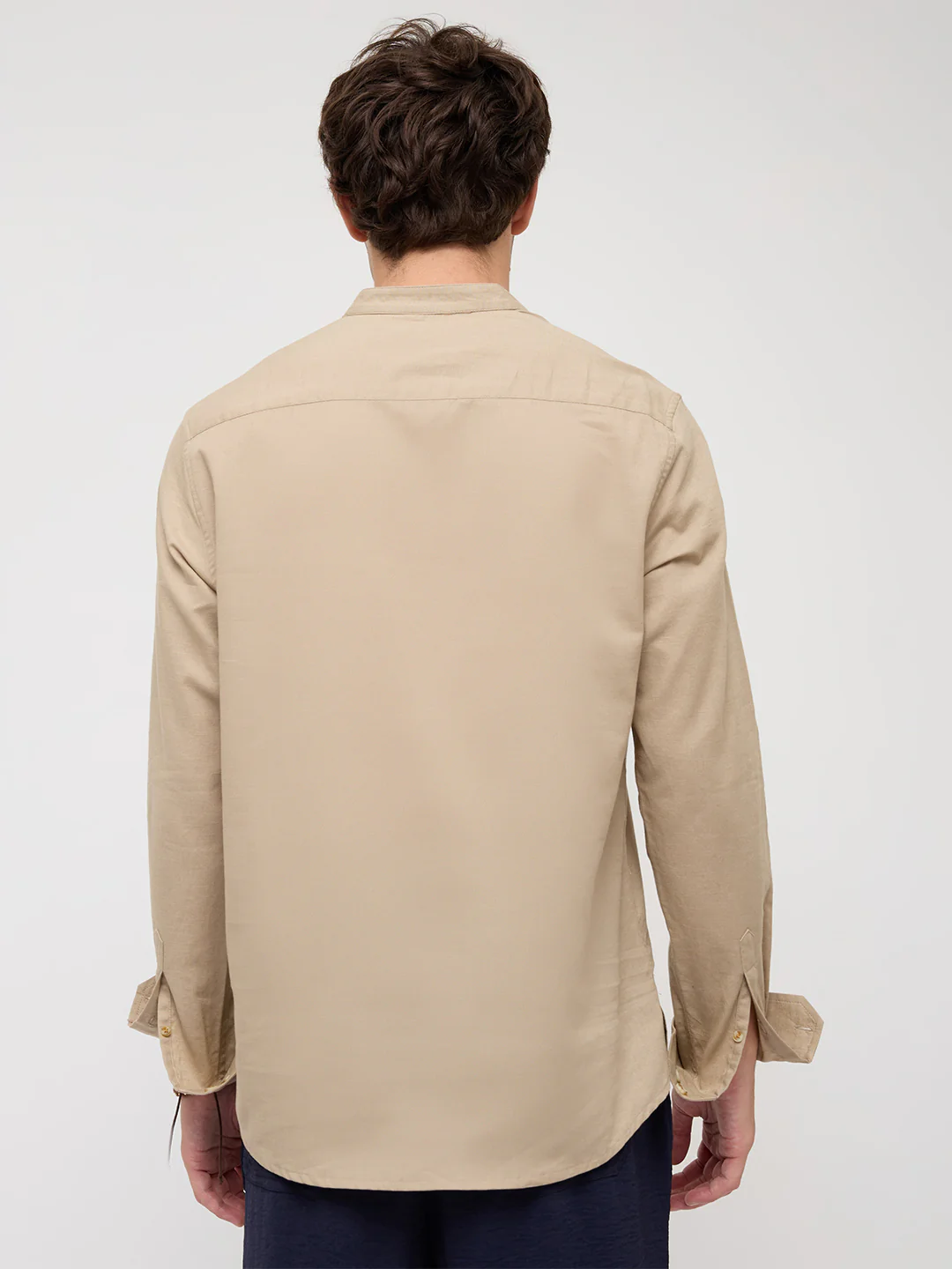 Solid Khaki Beige Everyday Kurta - Image 7