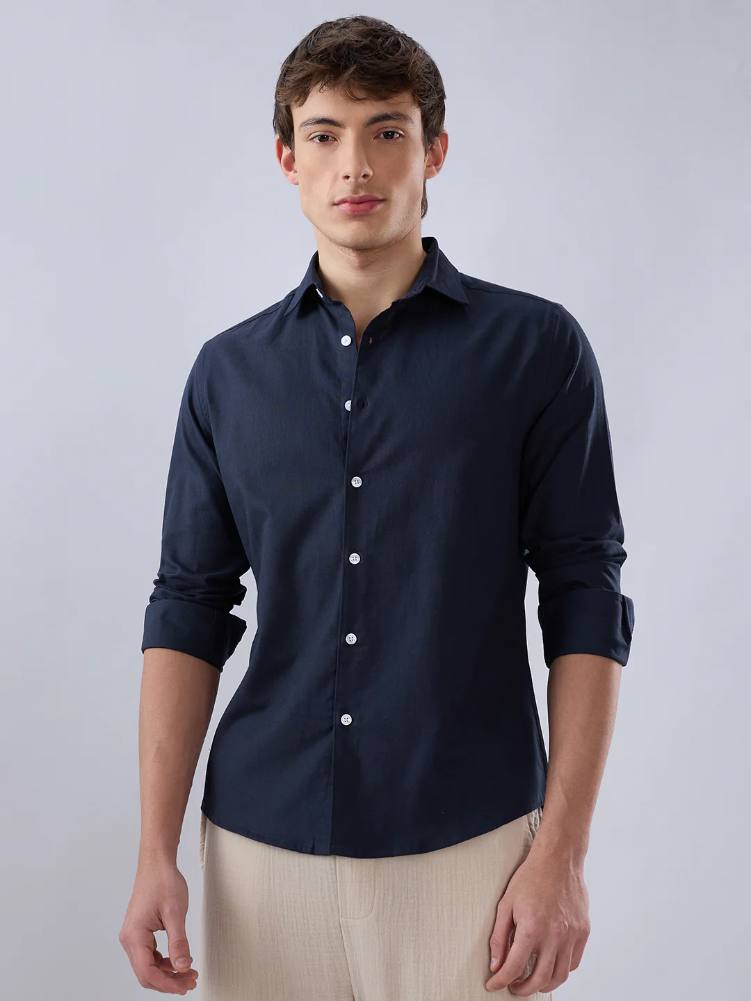 Solid Navy Everyday Shirt - Image 5