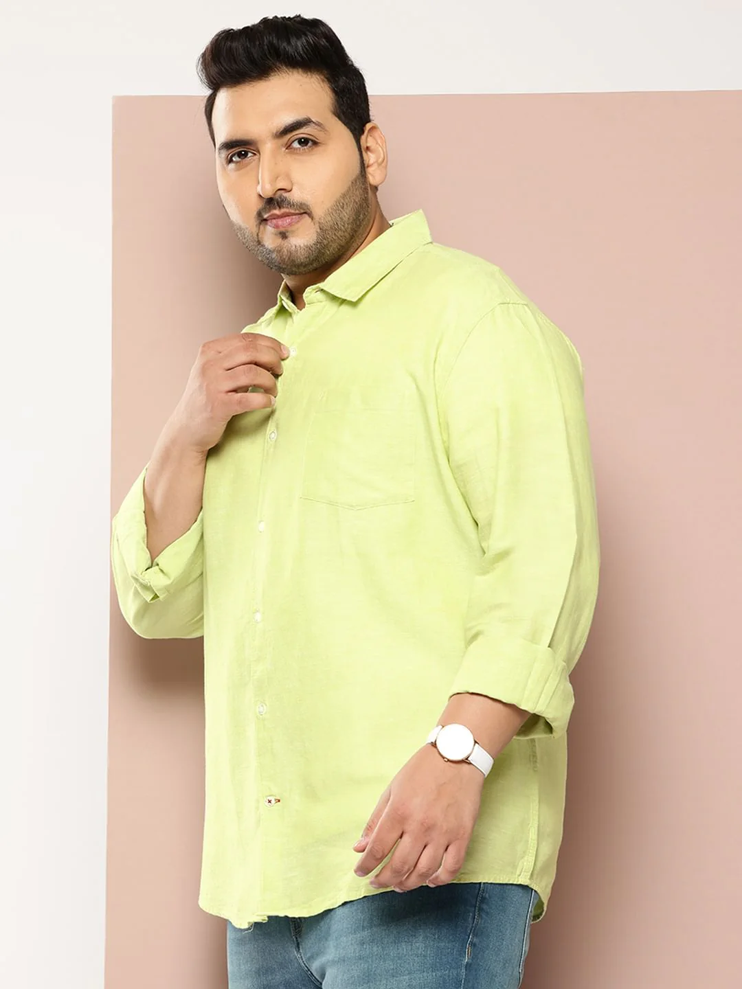 Solid Neon Green Shirt - Image 3