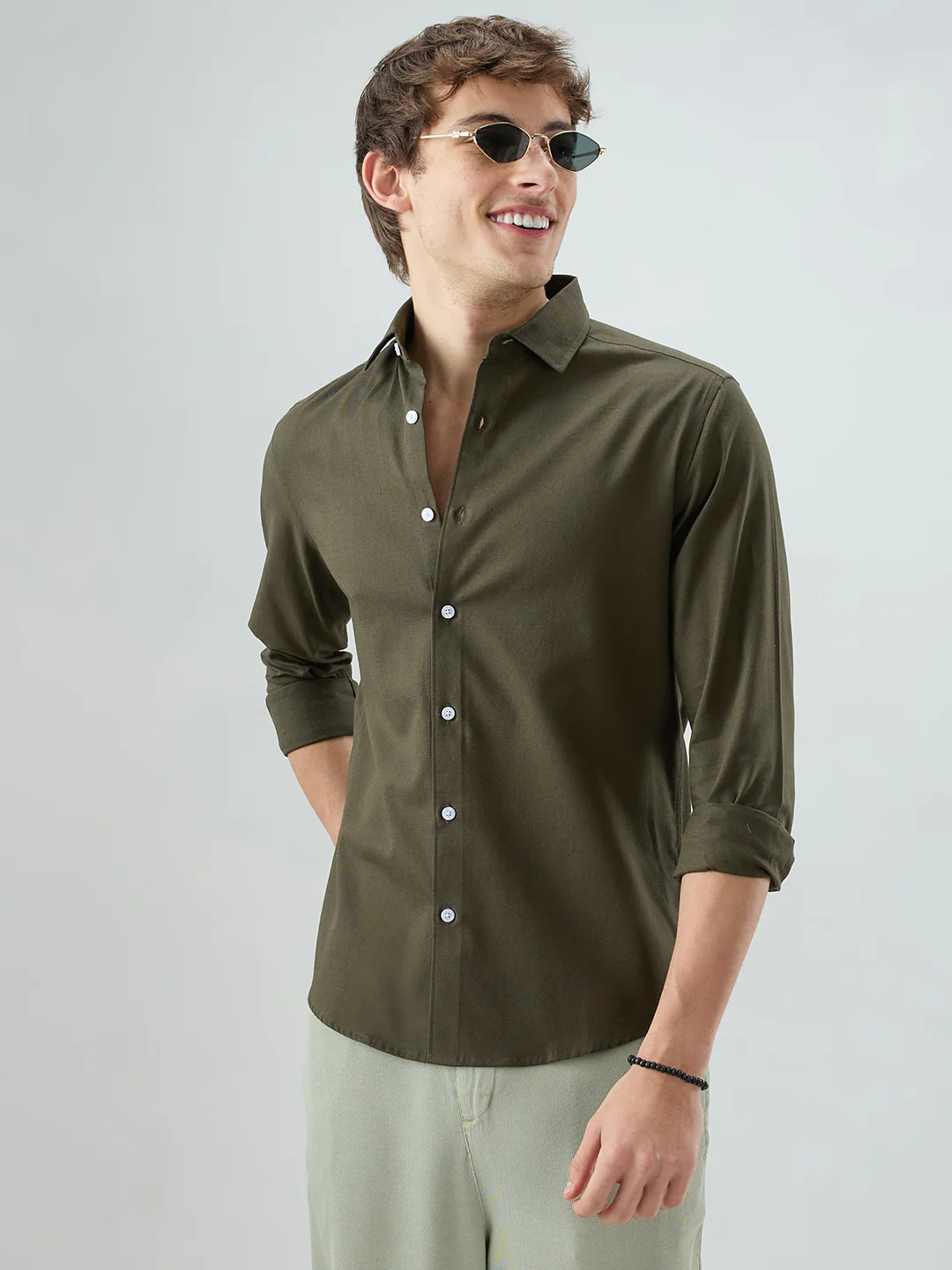 Solid Olive Everyday Shirt - Image 5