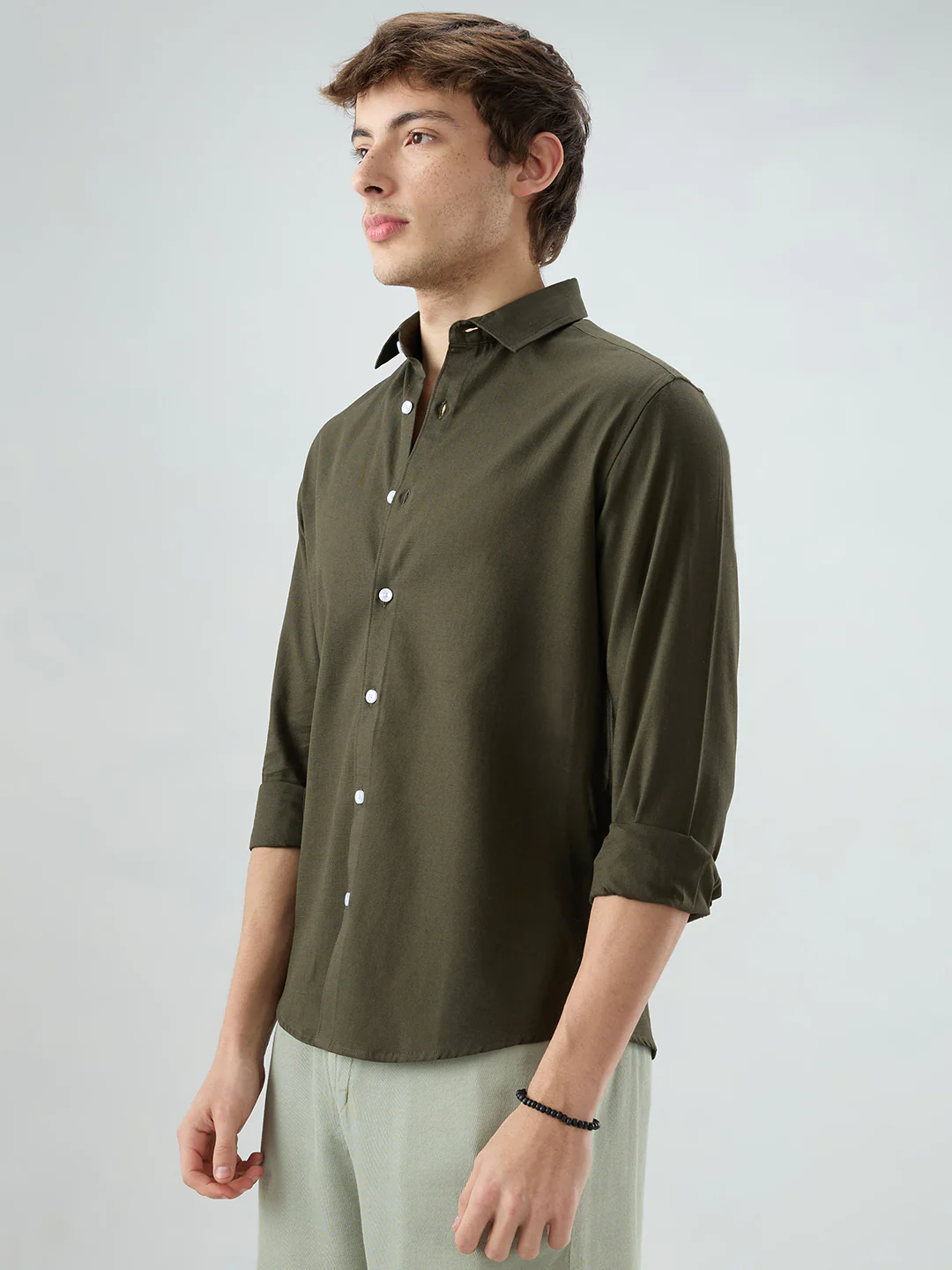 Solid Olive Everyday Shirt - Image 6
